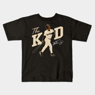 Ken Griffey Jr The Kid Basketball Legend Signature Vintage Retro 80s 90s Bootleg Rap Style Kids T-Shirt